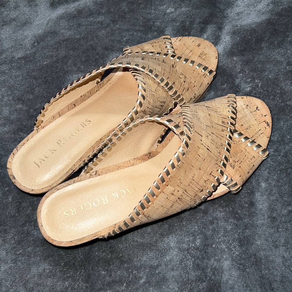 GUC Jack Rogers crossover wedge sandals in size 9